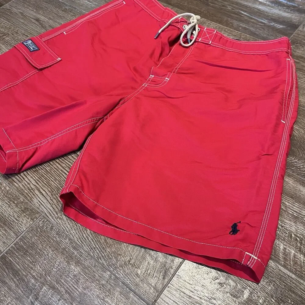 Polo Ralph Lauren Swim Trunks Men's 2XL Red 8